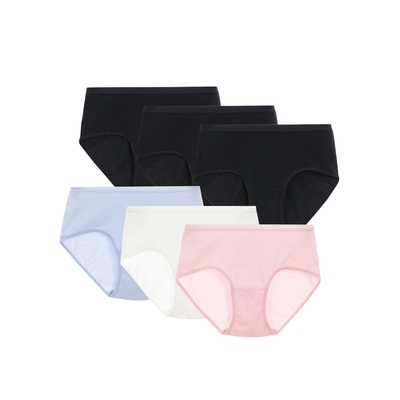 GIORDANO 女裝中腰彈力三角褲 (三件裝) 【多色任選】