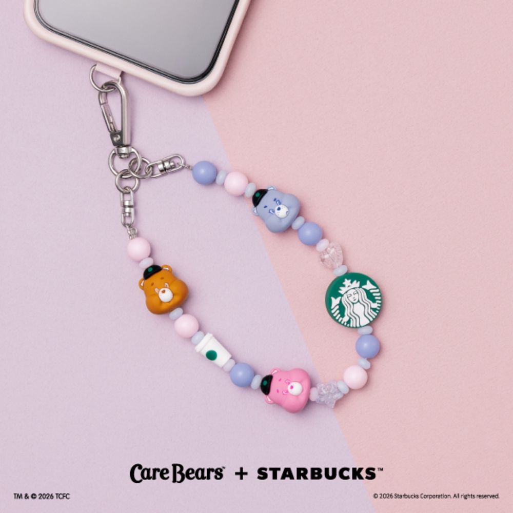 星巴克 CARE BEARS手機腕繩組
