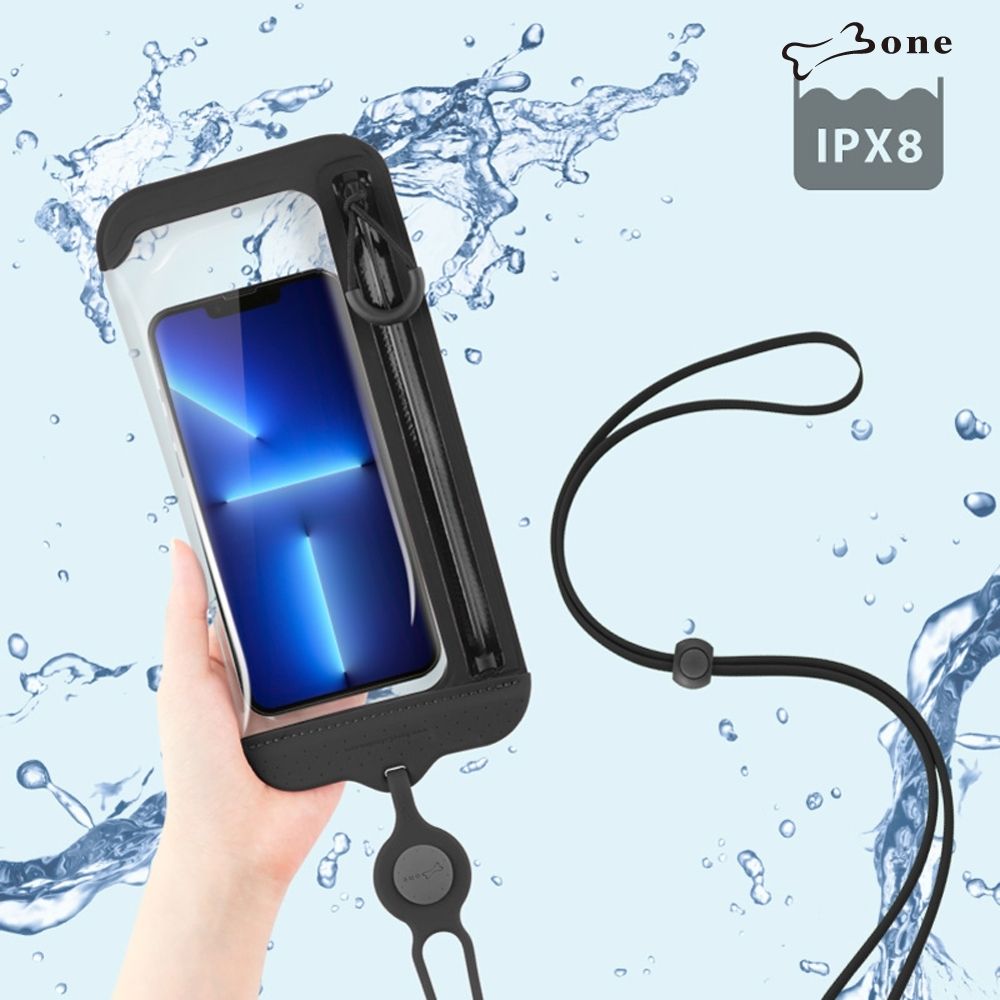 【Bone 蹦克】斜背防水手機袋二代 防水手機套 可觸控適合潛水游泳 配件收納包 手機周邊