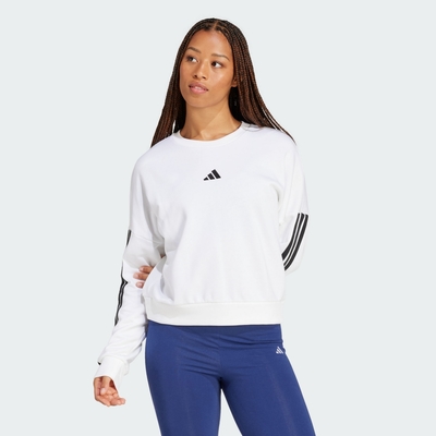 【adidas 愛迪達】 ESSENTIALS 長袖上衣 大學T 女 JD5285