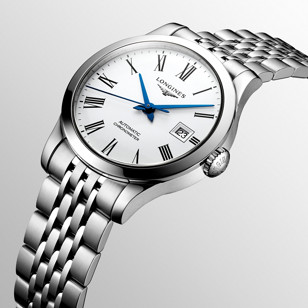 LONGINES 浪琴官方授權Record 開創者天文台認證矽游絲機械女錶