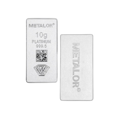【世紀白金】瑞士Metalor Pt999.5 鉑金條塊 10g 投資收藏
