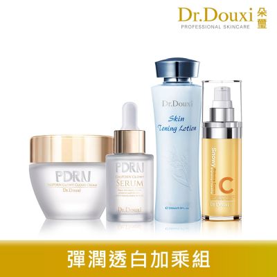 Dr.Douxi朵璽 Dr.Douxi 朵璽 彈潤透白加乘組(健康水255ml+雪耀C極白精華30ml+PDRN外泌體水光精華 30ml+PDRN外泌體水光雲朵霜 50ml)
