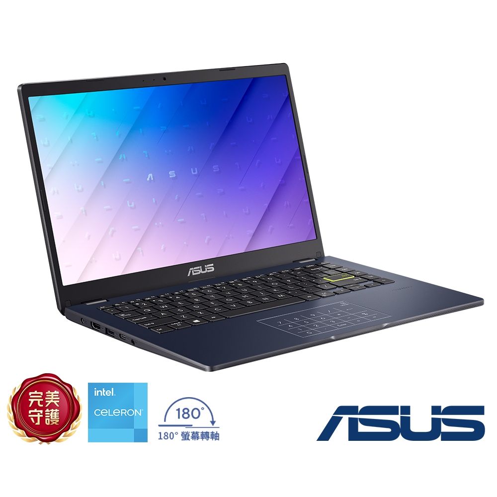 ASUS E410KA 14吋筆電(N4500/4G/128G_eMMC/星夜黑/Win11 Home(S