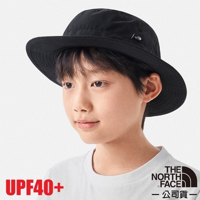 【The North Face】童/女 輕量高防曬吸濕排汗遮陽帽 UPF40.圓盤帽_7WHM-IRF 鳥鴉黑
