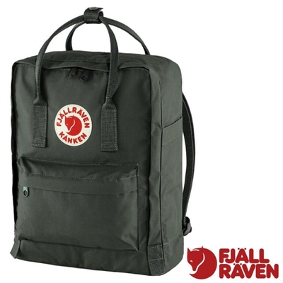 【Fjallraven 北極狐】Kånken 多功能輕量防潑水日用背包.通勤書包.休閒背包 23510-660 森林綠