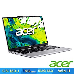 Acer 宏碁 Aspire Lite AL15-53P-58UB 15.6吋AI文書筆電(C5-120U/16GB/512GB/Win11)