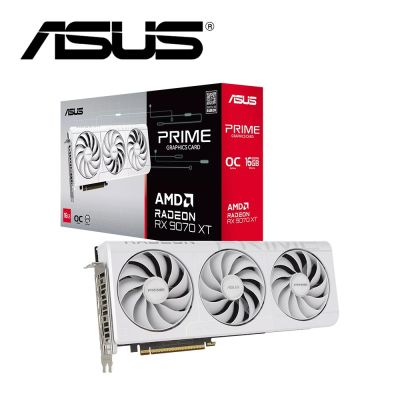 華碩 PRIME-RX9070XT-O16G-WHITE 顯示卡+威剛 INVADER X 侵略者 白 ATX機殼