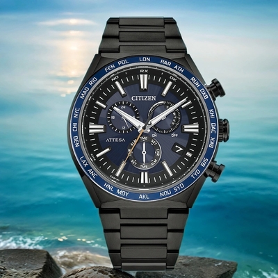 CITIZEN 星辰 超級鈦 萬年曆 光動能電波計時手錶 新春開運 送禮首選 CB5967-66L