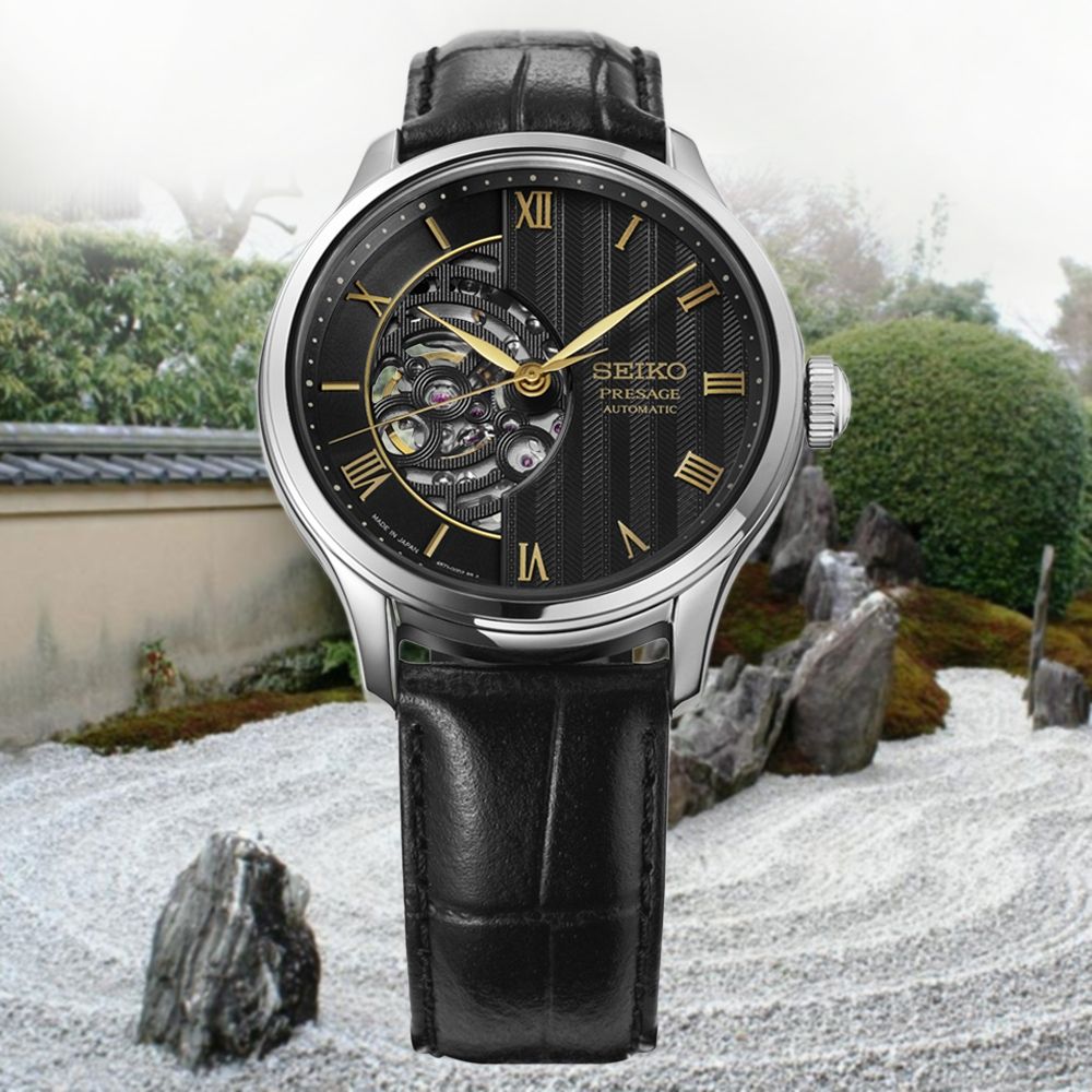 SEIKO 精工Presage 日式庭園 鏤空 機械錶 送禮 禮物 推薦_SK028 HCB008J1/4R71-00E0C