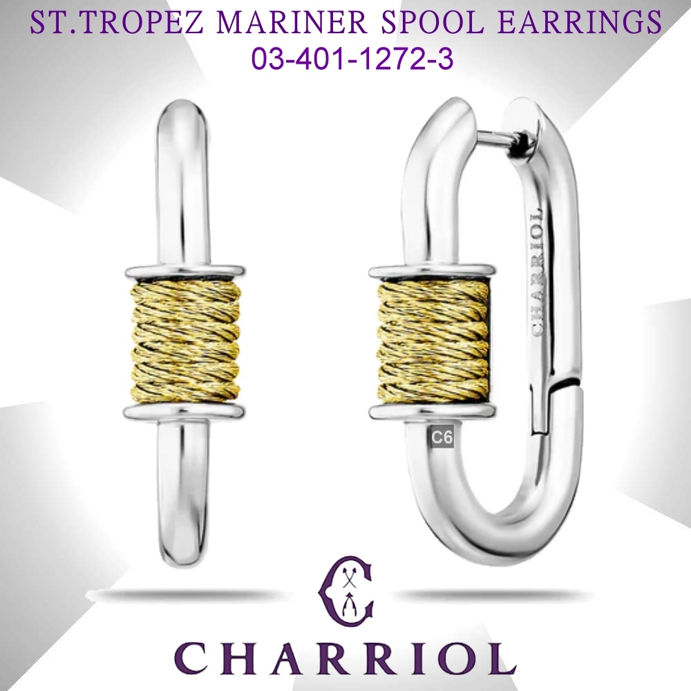 CHARRIOL夏利豪 聖特羅佩Mariner Spool Earrings水手線軸耳環 C6(03-401-1272-3)