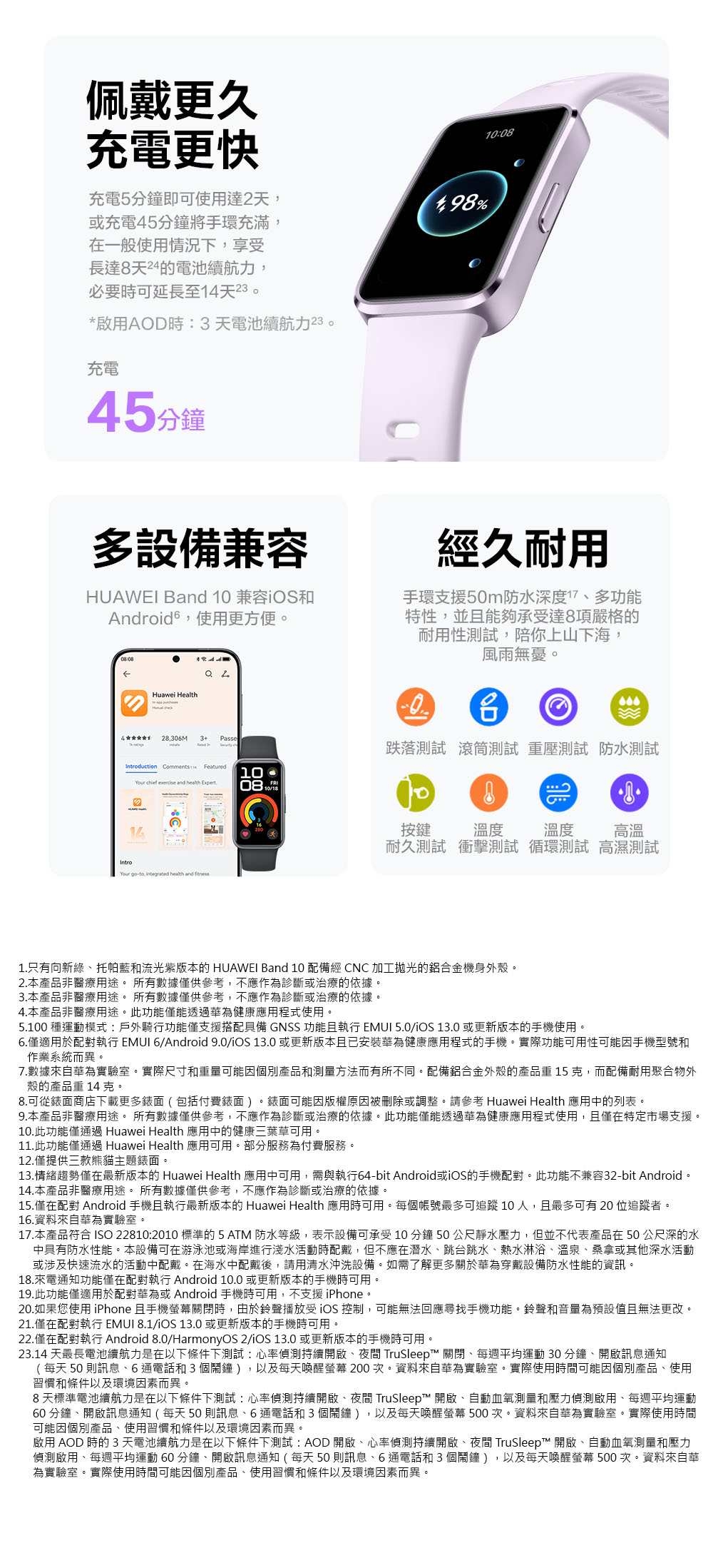 Huawei華為 Band 10 - 詳情1