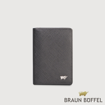 【BRAUN BUFFEL 德國小金牛】台灣總代理 尚恩A 4卡名片夾(網路限定)-黑色/BF354-402-BK