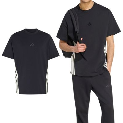 Adidas M Ak 3S Tee Lo 男款 黑色 棉質 T恤 運動 休閒 短袖 KF2428