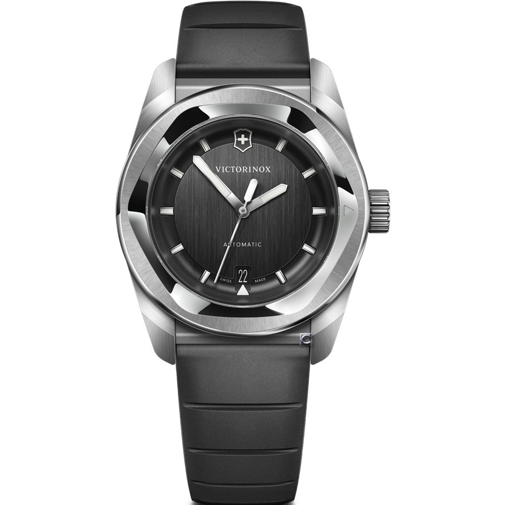 VICTORINOX 瑞士維氏 Concept One Automatic 機械腕錶-39mm黑x橡膠帶 VISA-242057