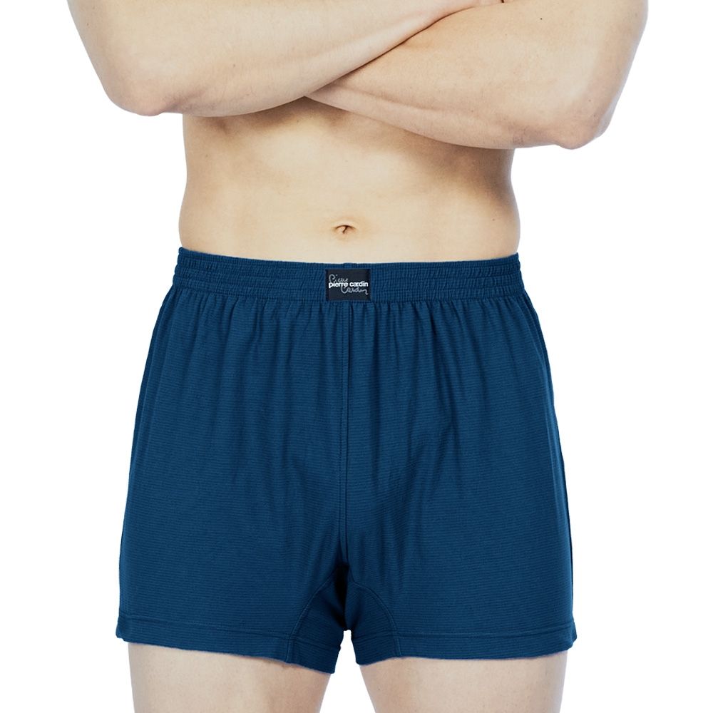 【pierre cardin 皮爾卡登】抗菌消臭速乾平口褲（三件組）-E3621PC (中霧藍)