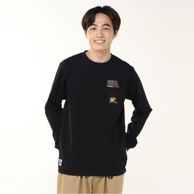 CHUMS Hot Chocolate Pocket Brushed L/S T-Shirt 男 長袖上衣 黑色 CH012659K001