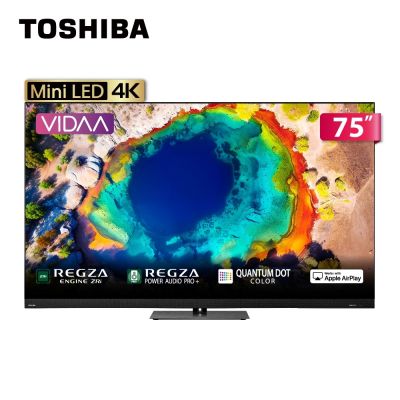 TOSHIBA東芝 REGZA 75型4K 144Hz QD Mini LED VIDAA AirPlay2 智慧顯示器 75Z870NP
