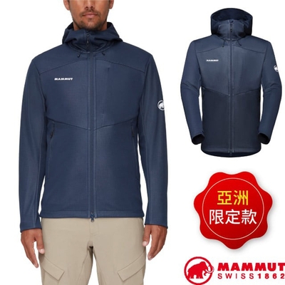 MAMMUT 長毛象 亞洲限定 男 Ultimate VII 七代經典軟殼連帽外套.夾克 1011-01780-5118 海洋藍