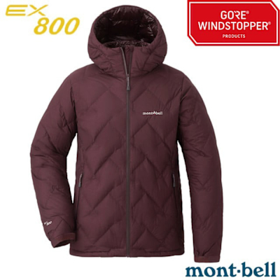 【MONT-BELL】女 800FP Permafrost LT G-Tex 連帽防潑水防風羽絨外套 1101640 MR 慄紅