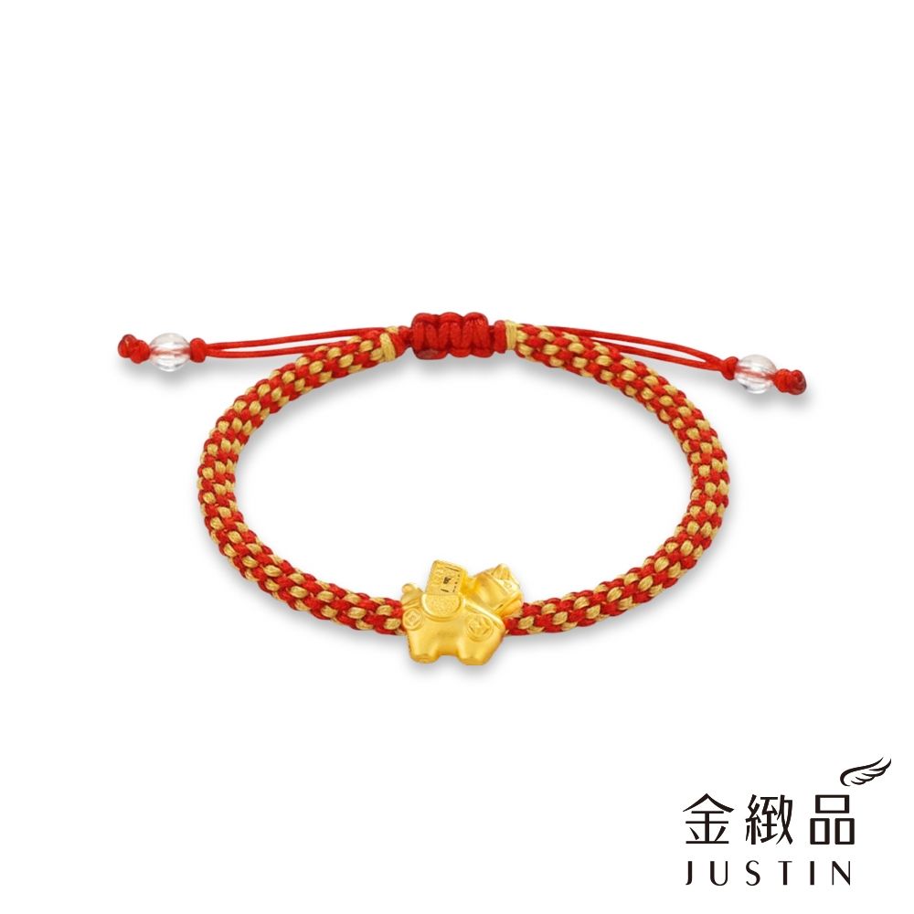 金緻品 黃金彩繩手鍊 發財小馬 0.27錢