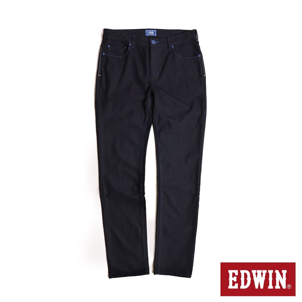 EDWIN 男裝 EDGE 棉彈力丹寧窄管直筒牛仔褲-原藍色