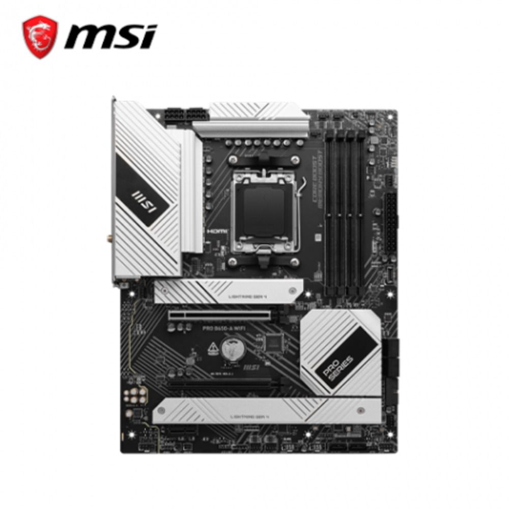 微星 PRO B650-A WIFI(ATX/1H1P/Realtek 2.5Gb/WiFi 6E+BT 5.3/註冊五年保) (MSI微星)