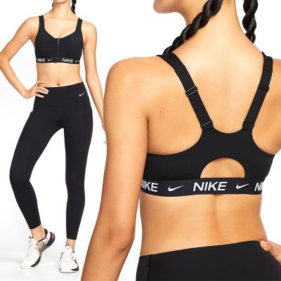 Nike As W Nk Indy Hs Zip Bra 運動內衣 女款 黑色 高強度 前拉鍊 HQ2752-010