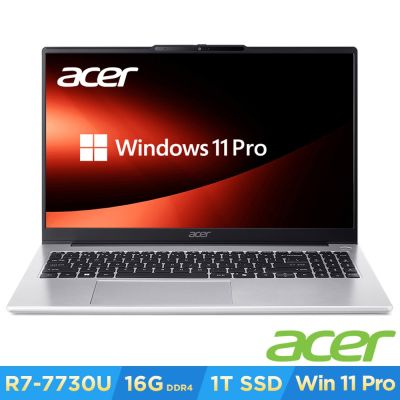 Acer 宏碁 Aspire Pro APRO15-41P-R7TQ 15.6吋效能筆電(R7-7730U/16G/1TB/Win11P)