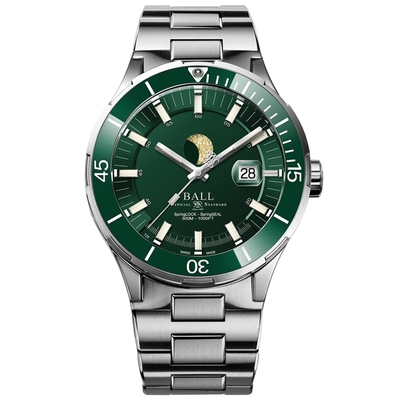 BALL波爾錶 Roadmaster系列 陶瓷錶圈 月相 潛水機械腕錶 錶 手錶 送禮 43mm / DM3150B-S13J-GR