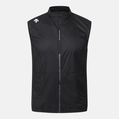 DESCENTE 背心 男 運動 快排 AIRTASTIC PACKABLE VEST 黑 SQ311RVE71-BLK0