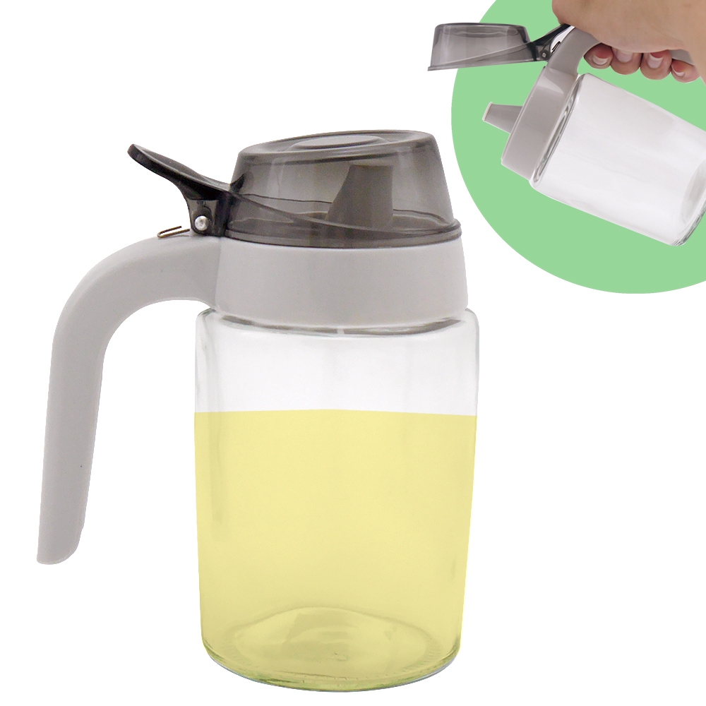 彈力壓蓋玻璃油壺-300ml-2入組| 調味罐/油壺| Yahoo購物中心
