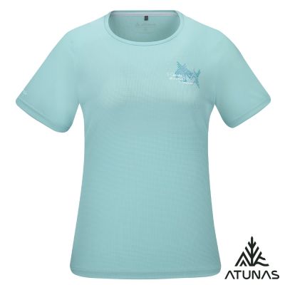 【ATUNAS 歐都納】女款POLARTEC POWER DRY短袖T恤A1TS2504W霧綠/排汗/抗臭/透氣/銀離子