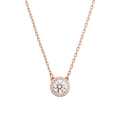 SWAROVSKI施華洛世奇 Una Angelic 玫瑰金水晶項鍊