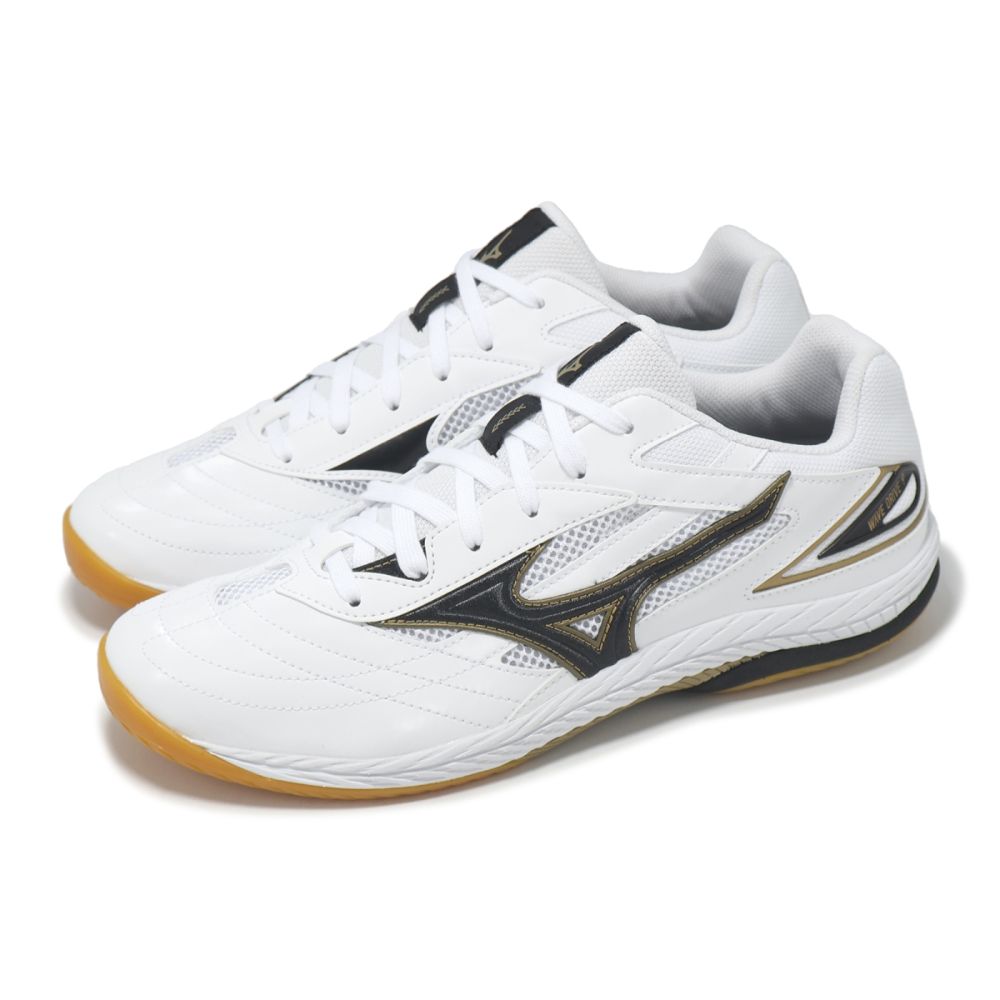 Mizuno 桌球鞋 Wave Drive 9 男鞋 女鞋 白 黑 膠底 抓地 運動鞋 美津濃 81GA2205-52