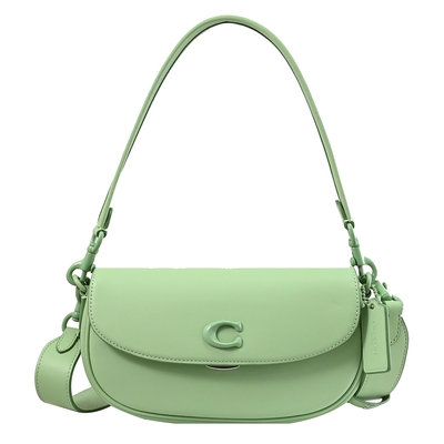 COACH EMMY 23 C LOGO翻蓋式兩用包/馬鞍包(薄荷綠)