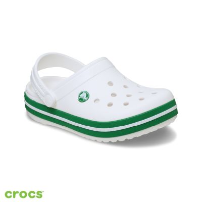 Crocs卡駱馳 (童鞋) 卡駱班小童克駱格-白色/常春藤綠色 207005-1WH