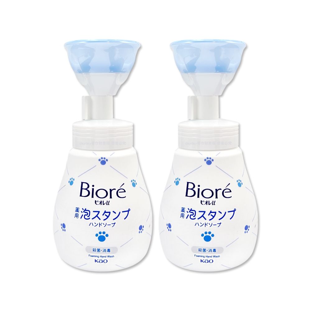 (2瓶超值組)日本KAO花王-Biore貓掌造型綿密泡泡香氛潔淨洗手慕斯240ml/手壓瓶(蜜妮弱酸性淨膚泡沫洗手乳,手部護理溫和去污清潔露,家庭用趣味潔手液)