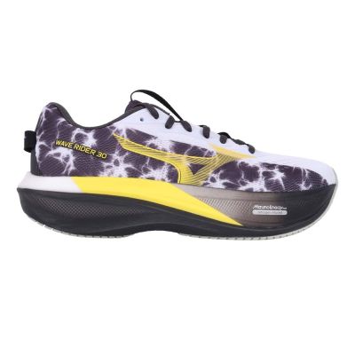 MIZUNO WAVE RIDER 30 AMSTERDAM 男緩震慢跑鞋 J1GU262281 白黑黃