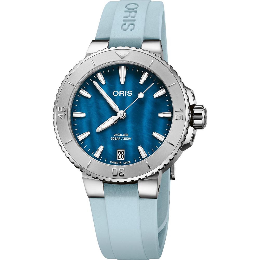 Oris 豪利時 Aquis 日期潛水機械錶-36.5mm 0173377704155-0741865FC