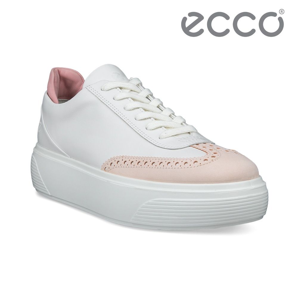 ECCO STREET PLATFORM W 街頭趣闖厚底經典雕花皮革休閒鞋女鞋裸