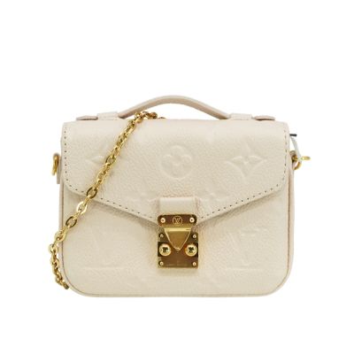 LOUIS VUITTON路易威登 Louis Vuitton LV路易威登 Micro Metis 壓紋牛皮迷你郵差包(M81390-白)