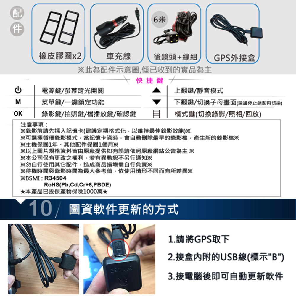 CARSCAM行車王 GS9200 GPS測速WDR 2K雙鏡頭後視鏡行車記錄器-急速配 | 後視鏡型 | Yahoo購物中心