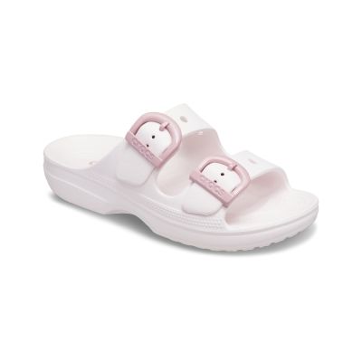 Crocs卡駱馳 (女鞋) 假日女款造型彩扣涼鞋-冰粉色-212867-7DF
