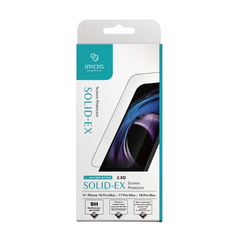imos iPhone 18 Pro Max AR低反射玻璃貼 2.5D保護貼 i18 Pro 手機保護貼