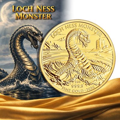 【童樂繪金飾】英國皇家 2026尼斯湖水怪 限量金幣1oz 國際LBMA認證