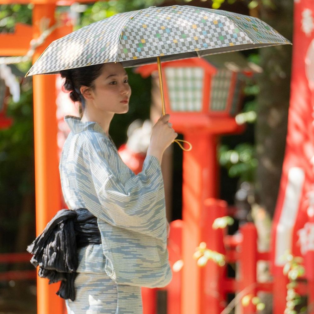 Wpc.夏日御守迷你便攜手動遮光降溫傘-灰色