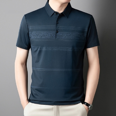 【Heart:W 新職人】現+預 休閒條紋寬鬆POLO衫(女上衣/男上衣/男短袖polo衫/上衣)