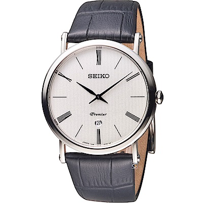 SEIKO 精工Premier 超薄系列石英腕錶7N39-0CA0P SKP395J1