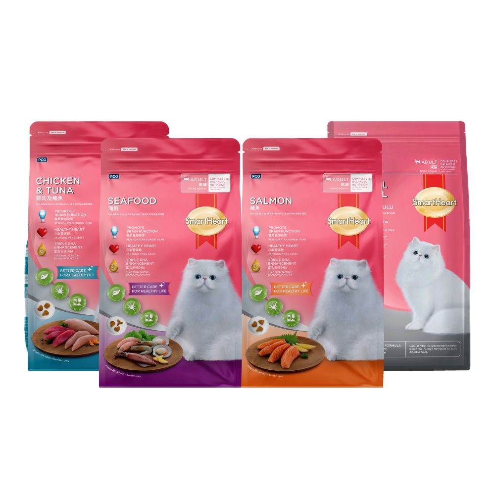 SmartHeart 慧心貓糧 1.1-1.2KG x6包(成箱出貨)